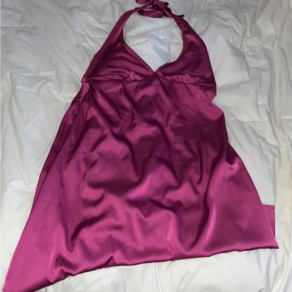 Just Polly New York Fuchsia Halter dress/top - Picture 4 of 6